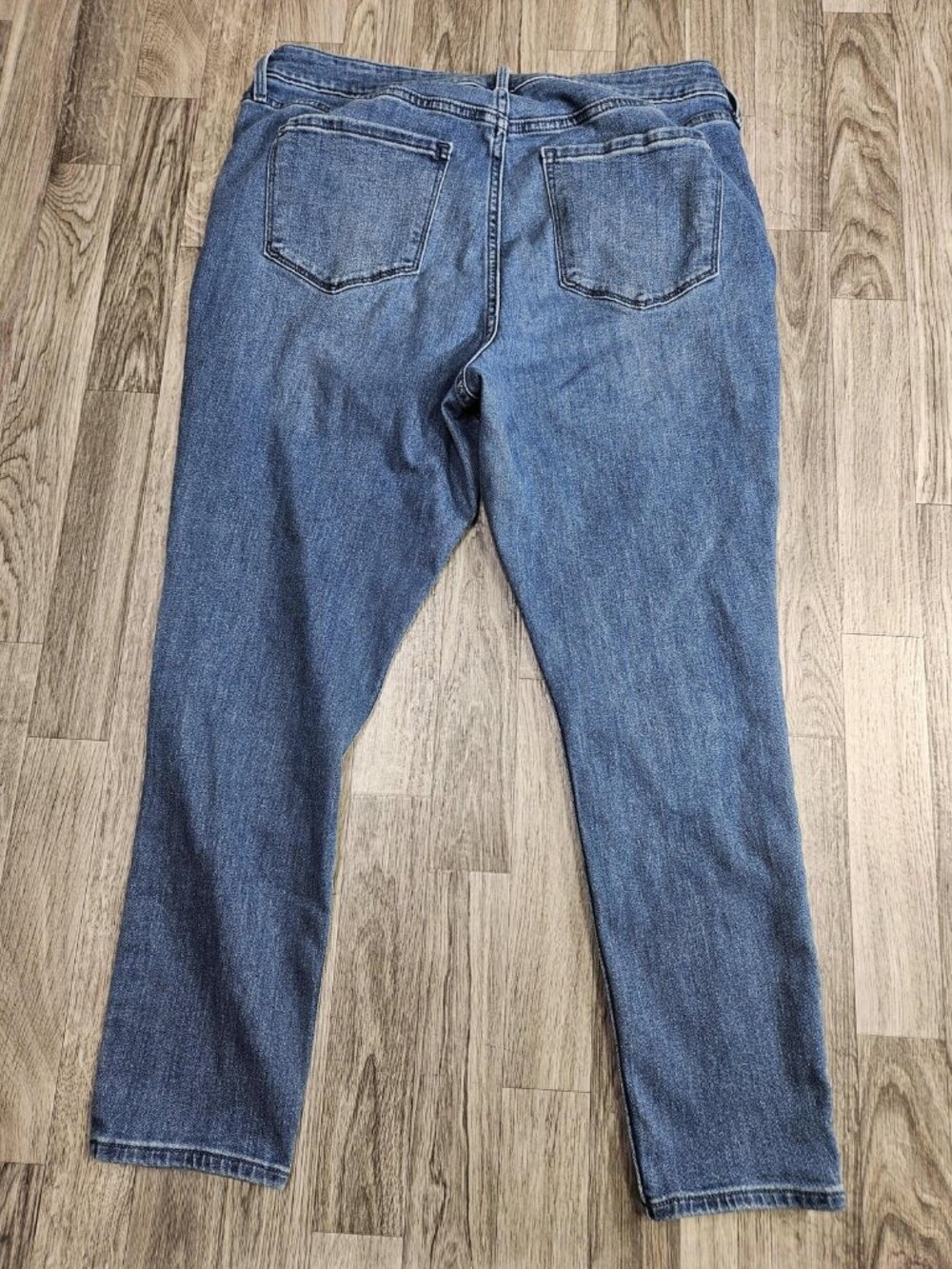 Old Navy High Rise Wow Super Skinny Jeans Womens 16 Petite Blue Med Wash Stretch - Picture 2 of 10